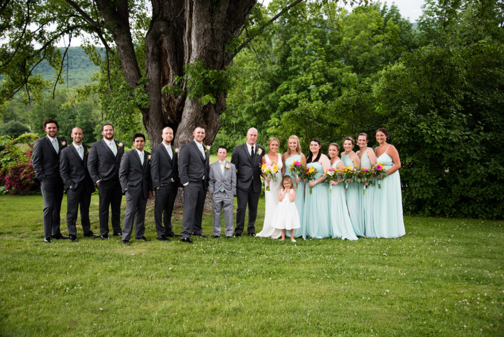 All the bridal party together