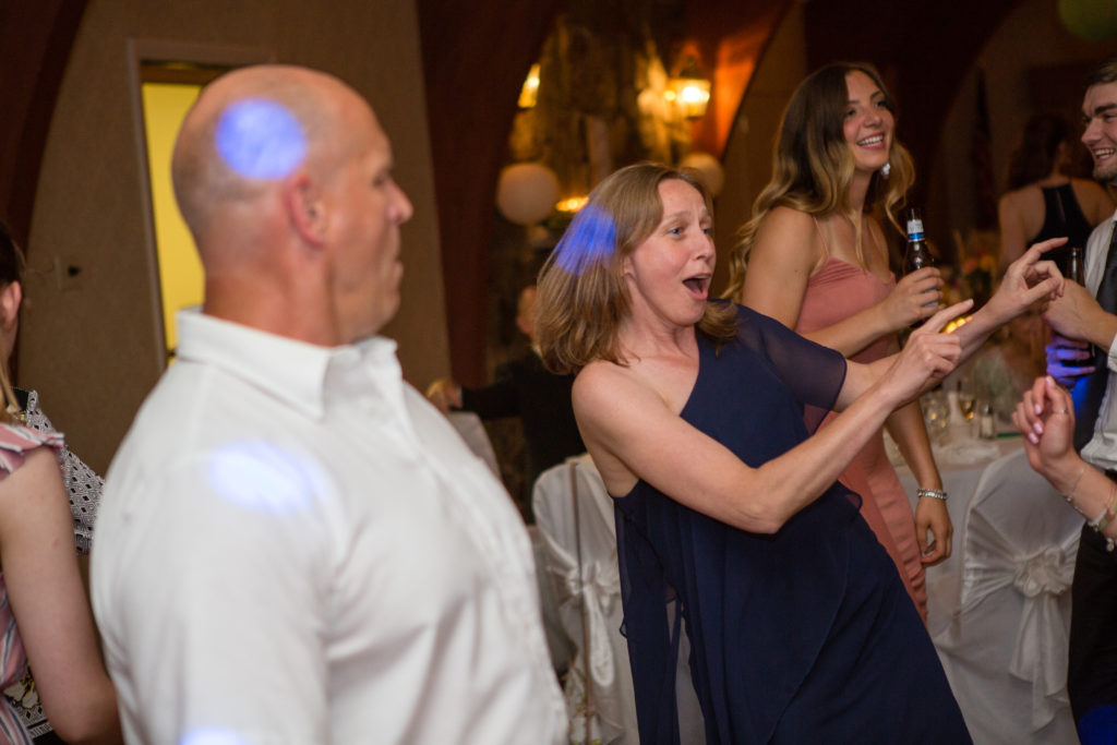 father and step mom of the groom dancing 