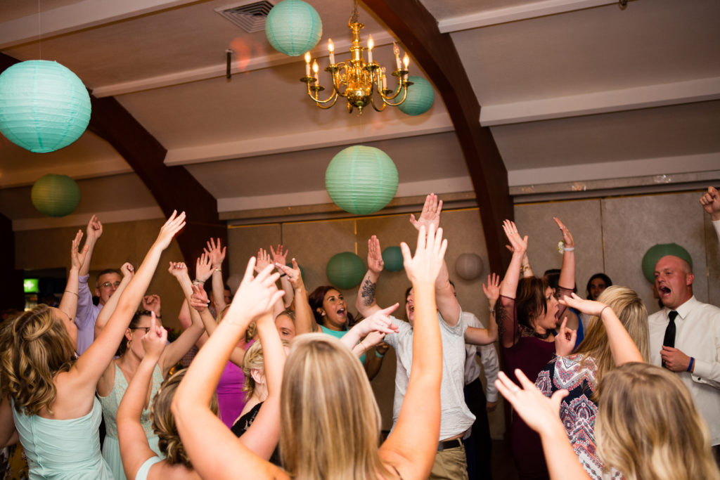 Everyone's hands up on the dance floor 
