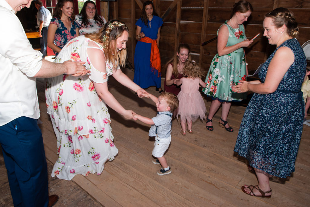 bride dancing with her nephew