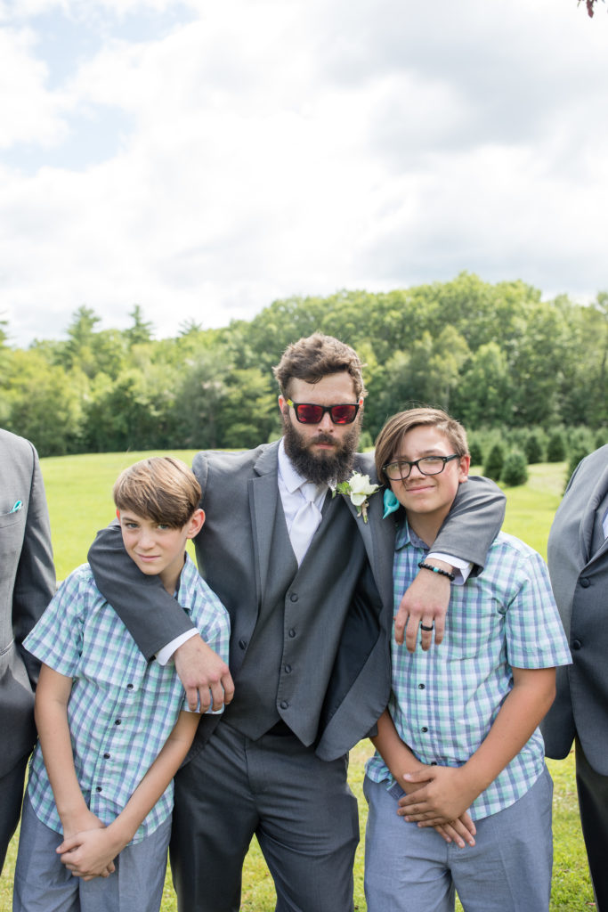 groom with his nephews