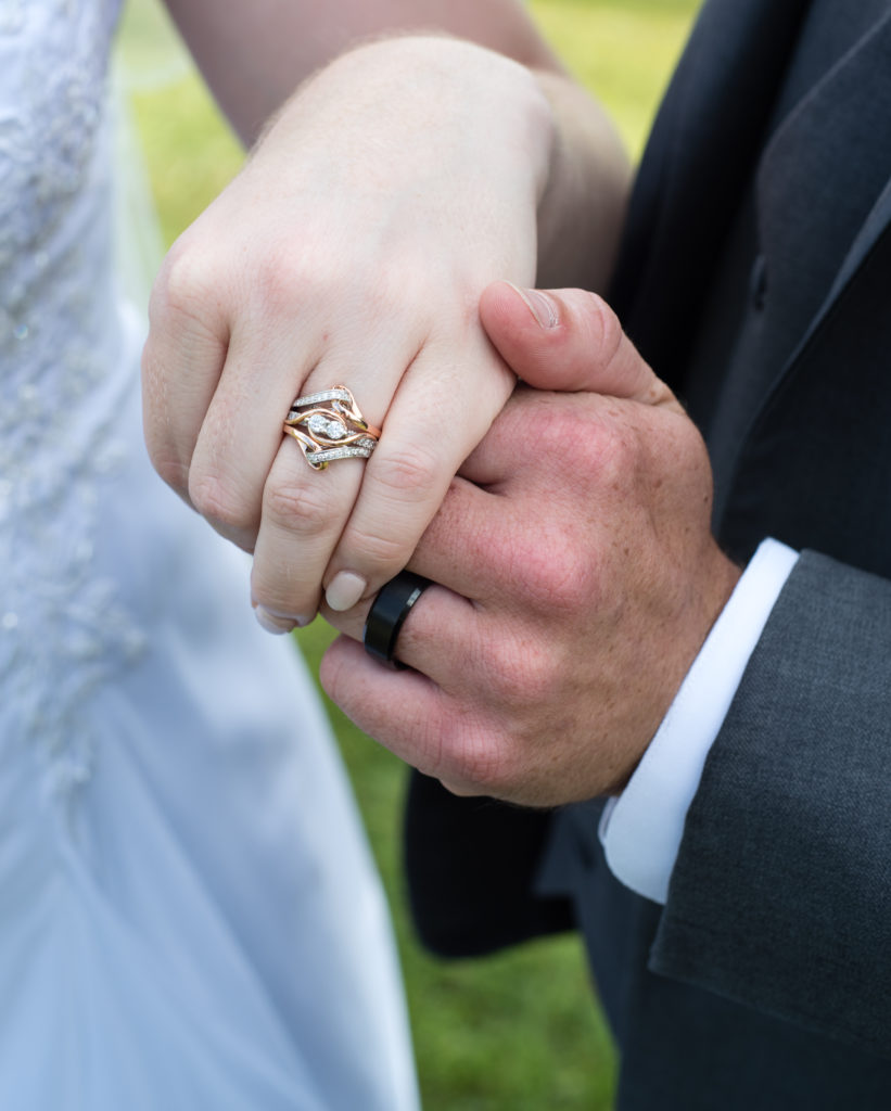 bride and grooms rings