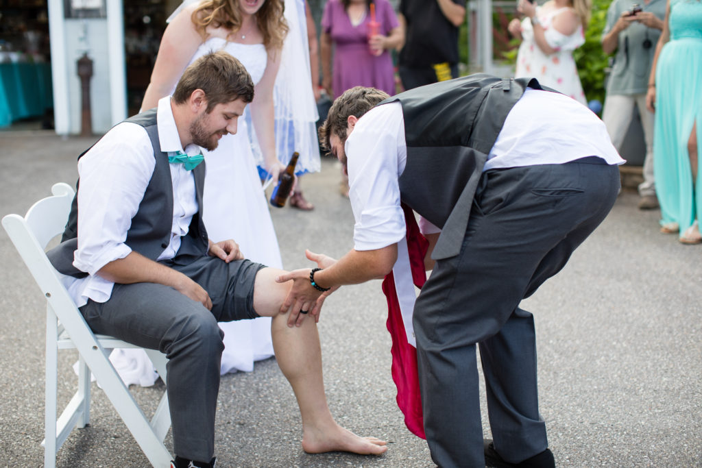 groom rubbing brother in laws shaved legs