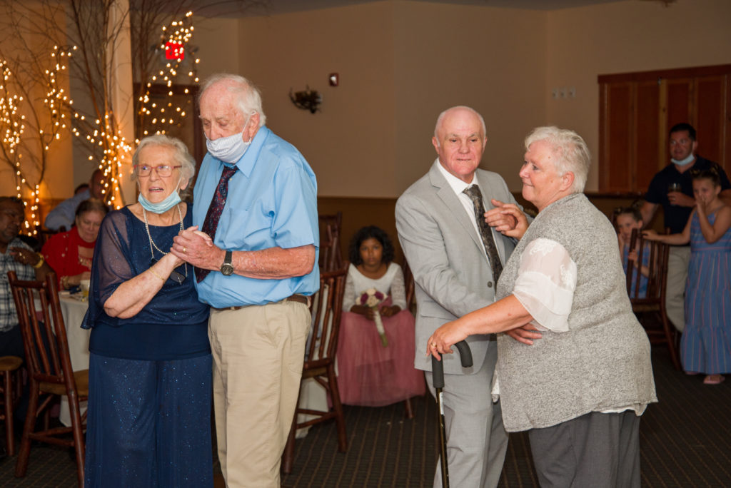 anniversary dance at Woodstock Inn Brewery Wedding longest married couples, 65 & 50 years