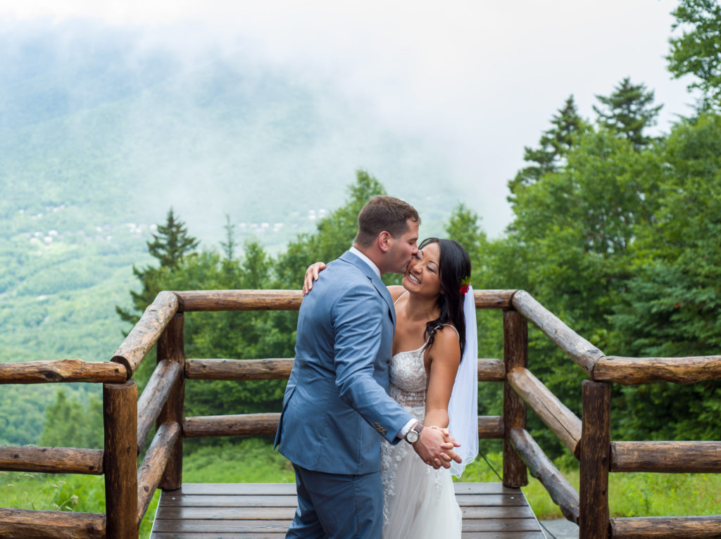 first dance as husband and wife on top of a mountain