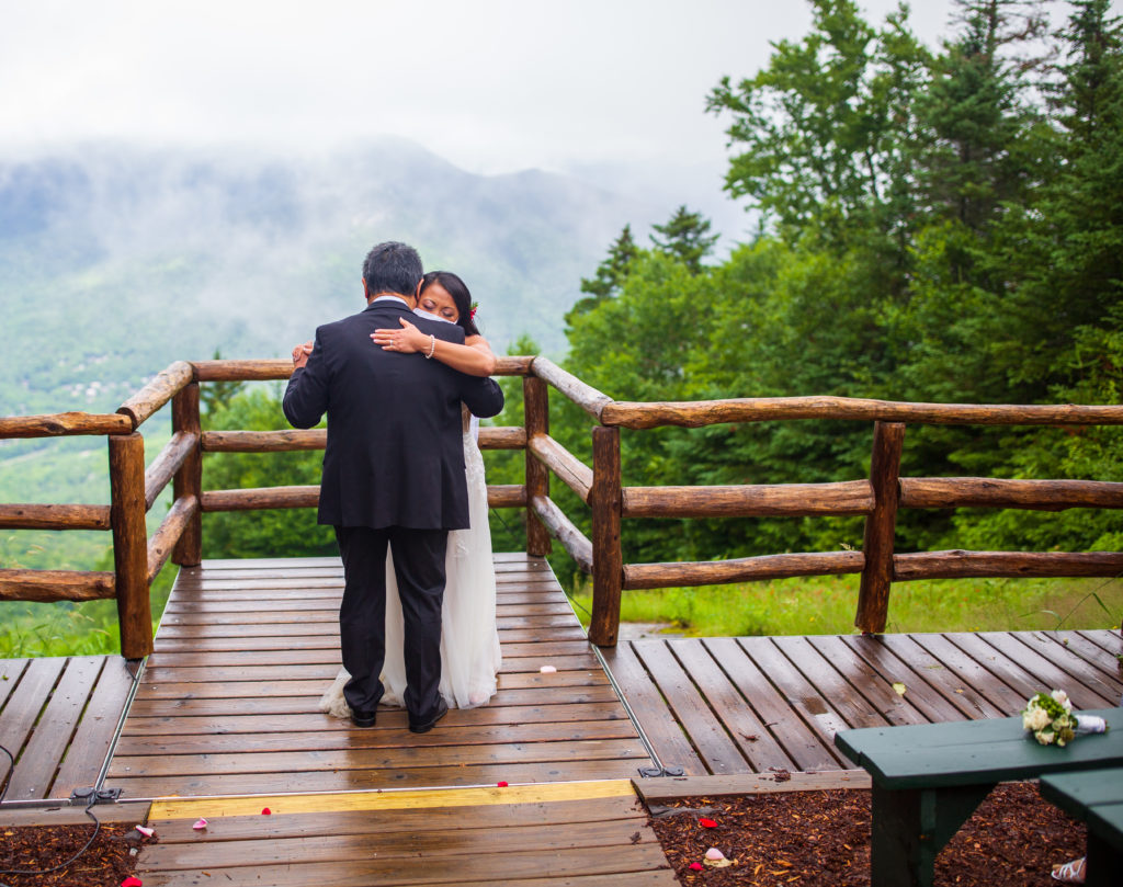 father daughter dance at mountain top wedding