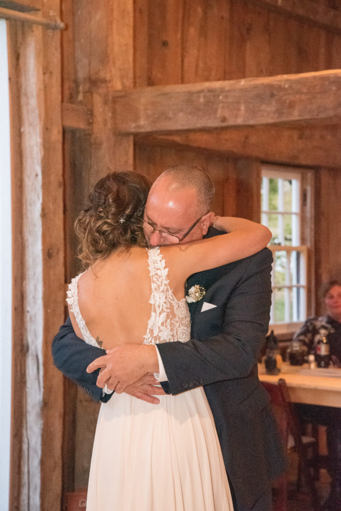 father daughter dance at Barn at Moody Mountain Farm Wedding