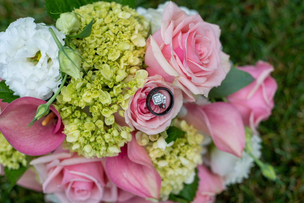 rings on bouquet