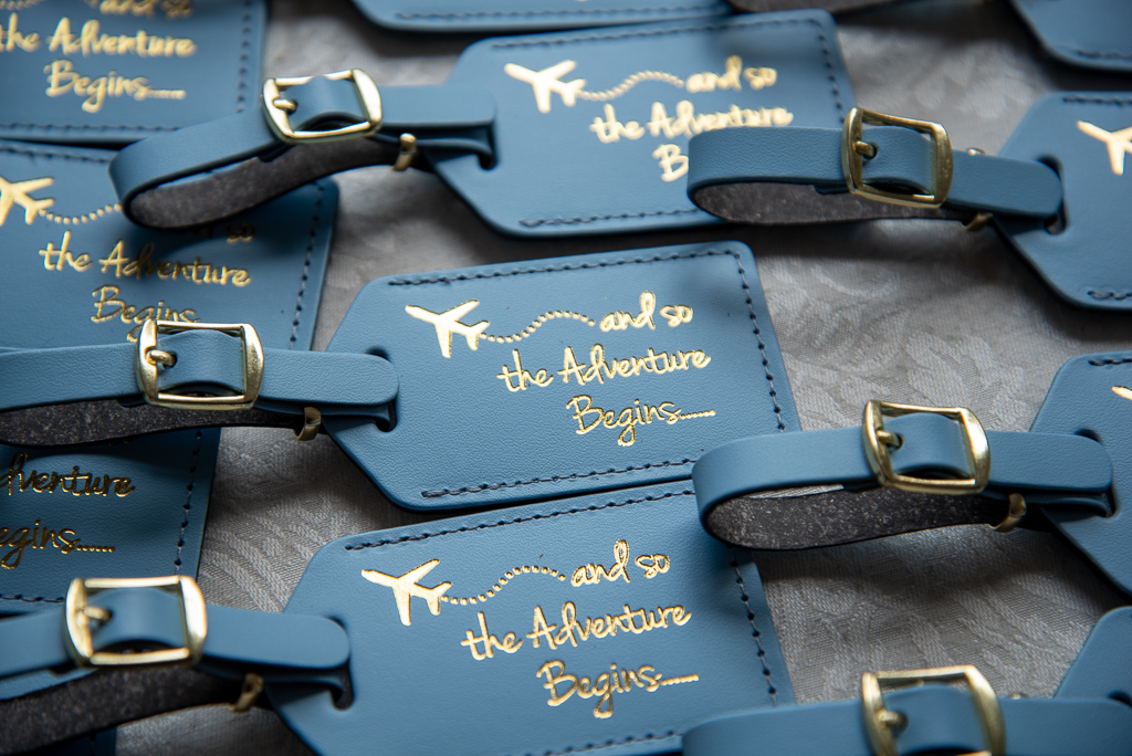 luggage tags for bridal shower favors