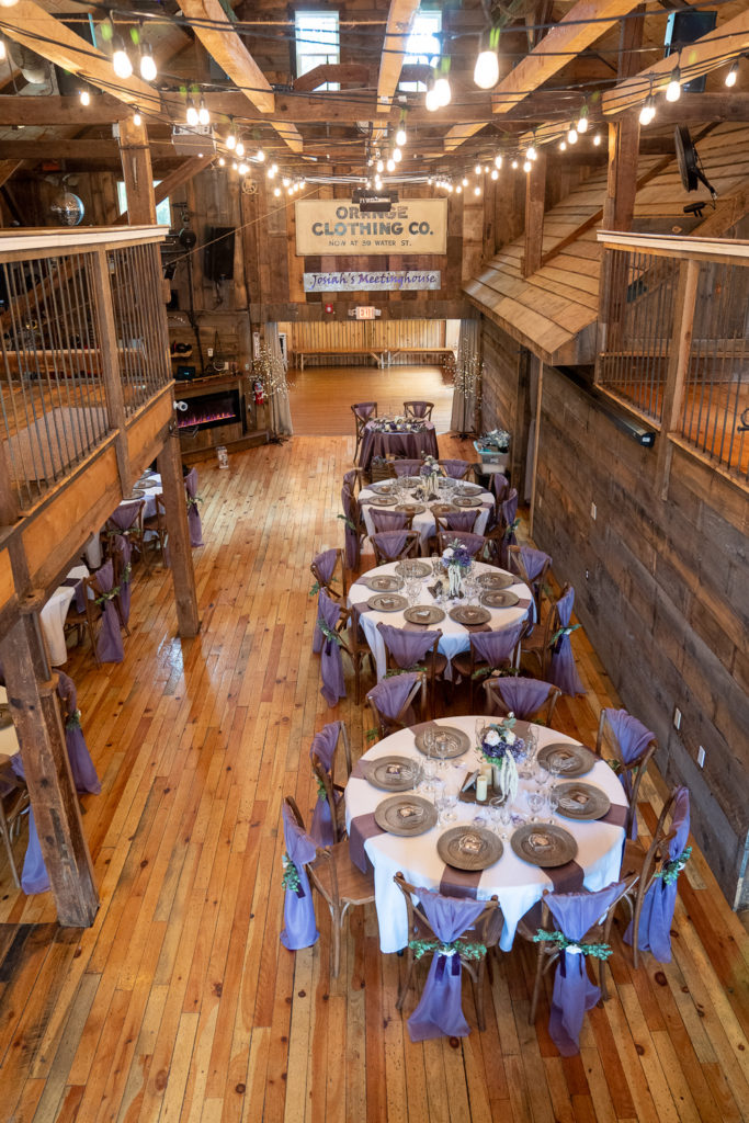 barn venue reception area at Josiah's Meetinghouse
