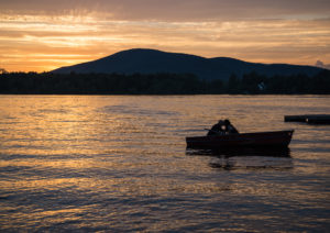 rowboat, NH sunset weddings, 