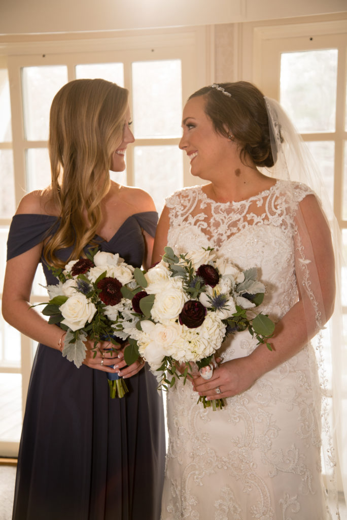Bride with matron of honor