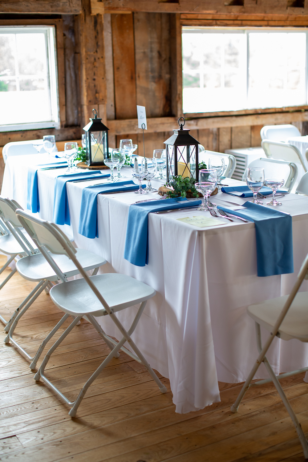 table decor details at Whitney Farm Estate wedding 