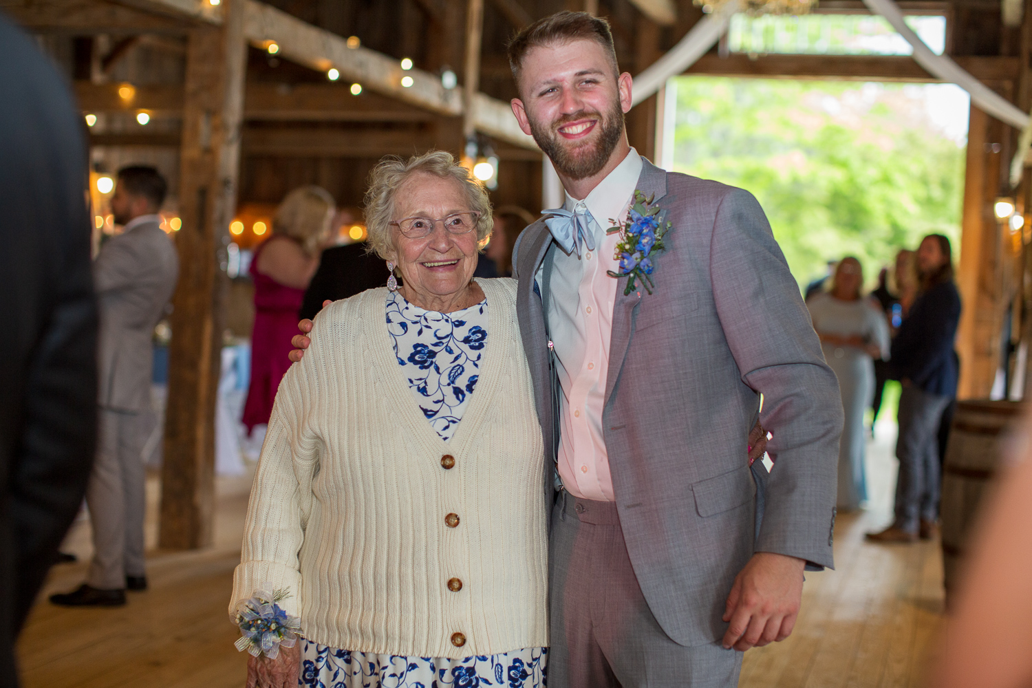 grandmother of the bride and her grandson at the perfect day