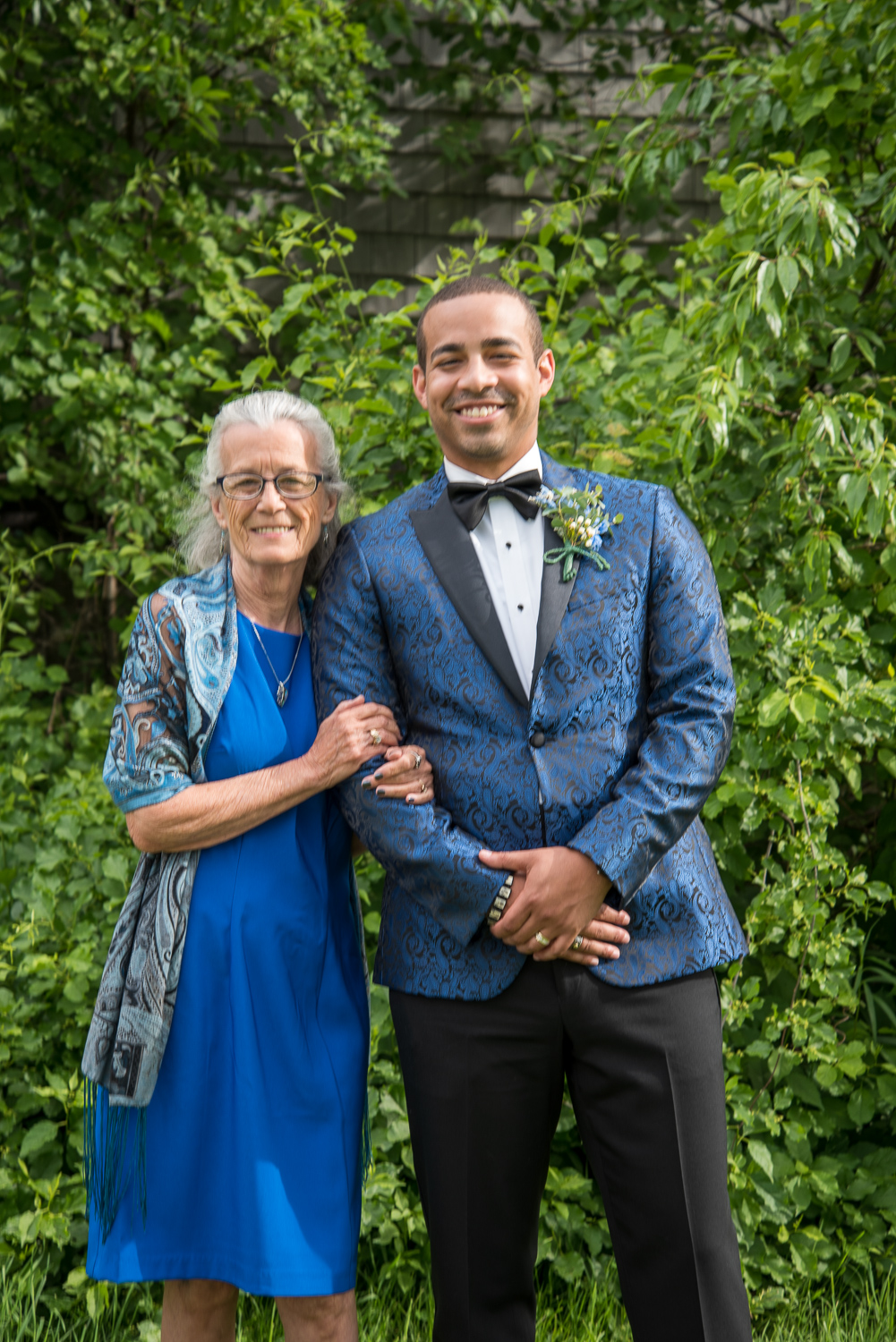 groom and his grandmother